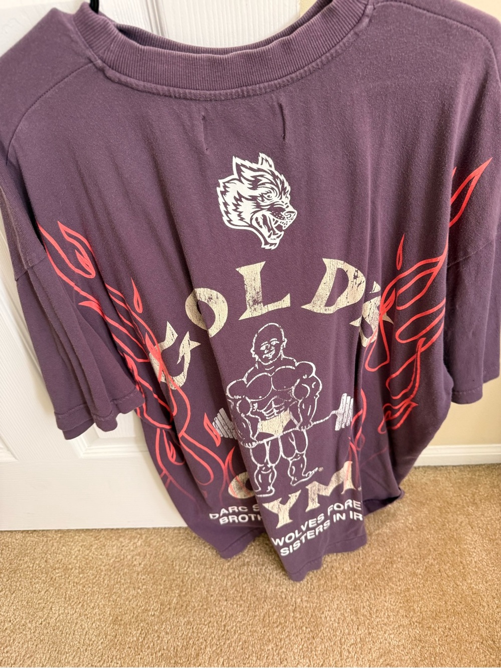 Darc Sport Purple T-Shirt with Red Flame Graphics